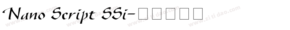 Nano Script SSi字体转换